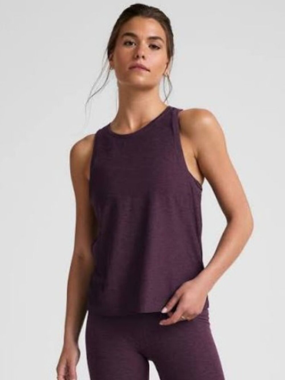 Beyond Yoga Tank Top Womens Featherweight Rebalance Stretch Size Small Eggplant